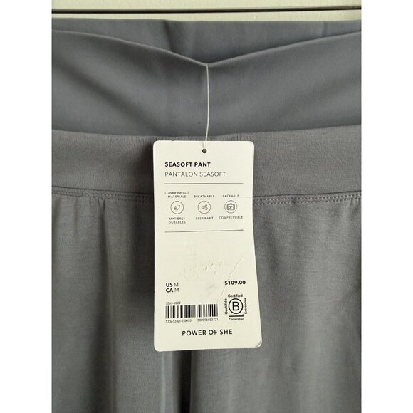 Athleta Seasoft Wide Leg Pant Coastline Blue Travel Packable Commute Comfort NWT - Picture 5 of 9